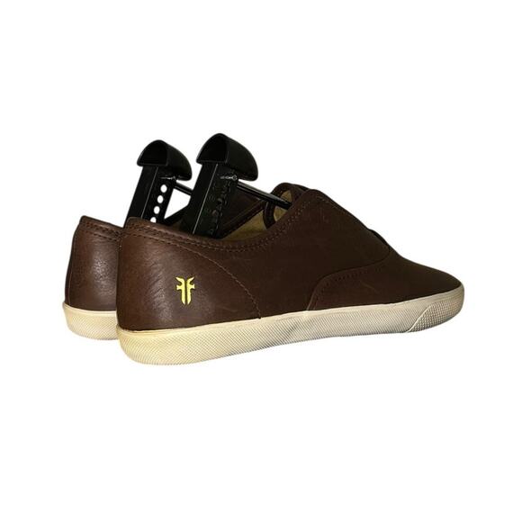 Mens Frye Co. Leather Slip On Sneaker Shoes Size 8.5 Leather Brown Tan - Picture 5 of 6